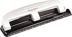 PaperPro - Paper Punches Type: 12 Sheet Manual Three Hole Punch Color: Black/Gray - A1 Tooling