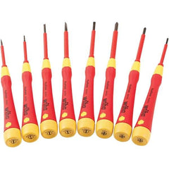 Wiha - 8 Piece Slotted & Phillips Screwdriver Set - #00 to #1 Phillips Size - A1 Tooling