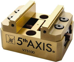 5th Axis - 3" Jaw Width, 56mm High x 4" Long x 3" Wide Vise - For Use with 5 Axis Workholding Systems - A1 Tooling