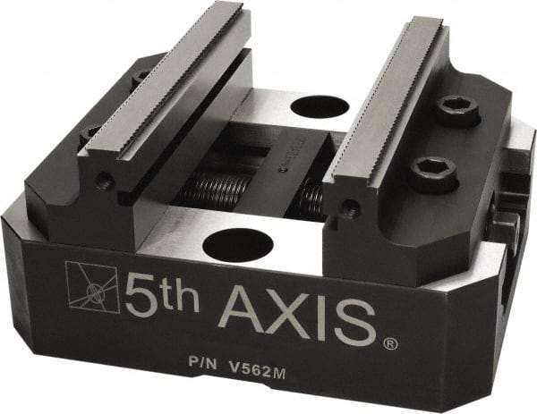 5th Axis - 125mm Jaw Width, 74mm High x 150mm Long x 125mm Wide Vise - For Use with 5 Axis Workholding Systems - A1 Tooling