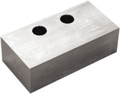 5th Axis - 6" Wide x 2" High x 2.95" Thick, Flat/No Step Vise Jaw - Soft, Aluminum, Manual Jaw, Compatible with V6105M Vises - A1 Tooling