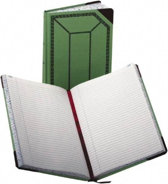 Boorum & Pease - 300 Sheet, 7-5/8 x 12-1/2", Record/Account Book - Green & Red - A1 Tooling