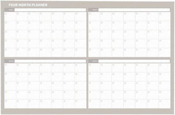 MasterVision - 36 x 48", Wall Calendar - White - A1 Tooling