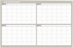 MasterVision - 36 x 48", Wall Calendar - White - A1 Tooling