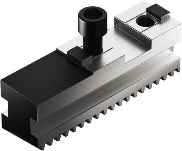 Schunk - 10" Max Chuck Diam Compatibility, Case Hardened Steel Serrated Hard Lathe Master Jaws - 0 Steps - A1 Tooling