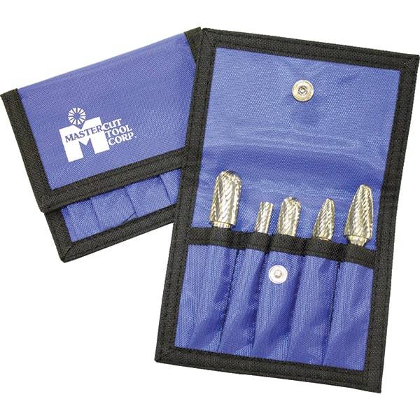 Made in USA - 3 Piece, 6mm Shank Burr Set - Multiple Head Shapes, Solid Carbide, 6° Included Angle - A1 Tooling