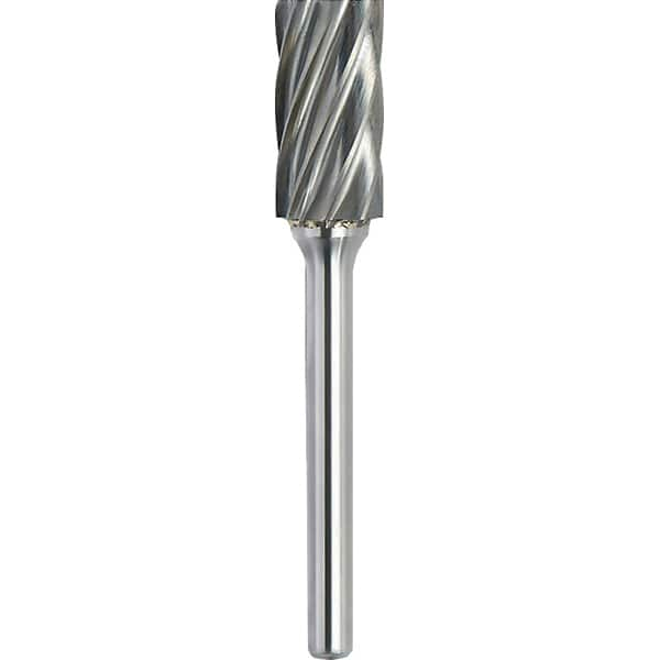 Made in USA - 9.5mm Cut Diam, 0.2362" Shank Diam, Cylinder Head Aluma Cut Burr - Carbide, 19mm LOC, 64mm OAL - A1 Tooling