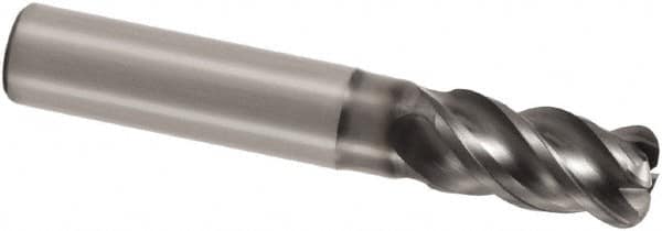 Seco - 20mm, 4 Flute, Single End, Solid Carbide, 3.1mm Corner Radius End Mill - 115mm OAL, 42° Helix, Right Hand Flute, 40mm LOC, Right Hand Cut, 55mm Extended Reach - A1 Tooling