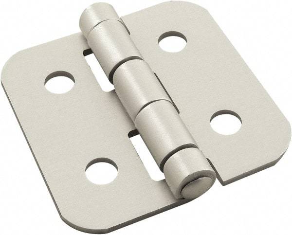 80/20 Inc. - 2" Long x 2" Wide x 1.98mm Thick, Aluminum Door Hinge - Aluminum, Clear Anodized Finish - A1 Tooling