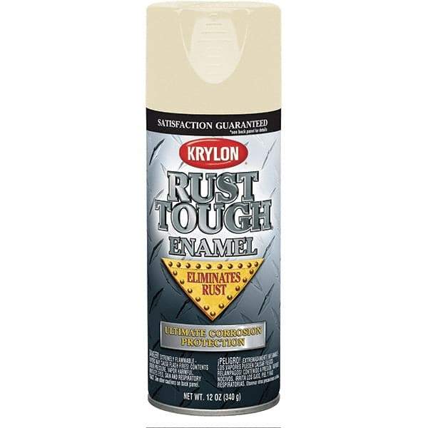 Krylon - Almond (Color), Gloss, Rust Proof Enamel Spray Paint - 25 Sq Ft per Can, 12 oz Container, Use on Wood, Metal - A1 Tooling