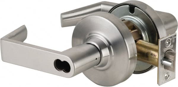 Classroom Lever Lockset for 1-3/8 to 1-7/8″ Thick Doors SFIC, 2-3/4″ Backset, Satin Chrome Finish