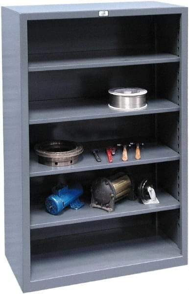 Strong Hold - 4 Shelf, 1,650 Lb. Capacity, Closed Shelving System - 60 Inch Wide x 24 Inch Deep x 72 Inch High, Dark Gray - A1 Tooling