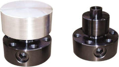 Mitee-Bite - 0.71 to 1.12" Expansion Diam, 4,000 Lb Holding Force, M4 Mounting Screw, M12 Center Screw, Steel ID Expansion Clamps - 1.968" Flange Diam, 3/4" Flange Thickness, 1.55" Mount Hole Diam, 6 Mount Holes, 1.625" Overall Height, 49 Ft/Lb Torque - A1 Tooling