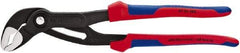 Knipex - 12" OAL, 2-3/4" Max Capacity, 30 Position Water Pump Tongue & Groove Pliers - V-Jaws, Ergo Dual Component Cushion Grip Handles - A1 Tooling