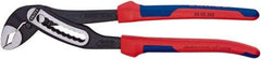 Knipex - 12" OAL, 2-3/4" Max Capacity, 9 Position Water Pump Tongue & Groove Pliers - V-Jaws, Comfort Grip Handles - A1 Tooling