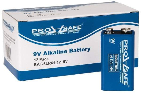 PRO-SAFE - Size 9V, Alkaline, Standard Battery - 9 Volts, Miniature Snap Terminal, 6LR61 - A1 Tooling