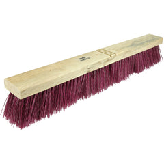 24″ Contractor Garage Broom, Maroon Polypropylene Fill, Includes Brace - A1 Tooling