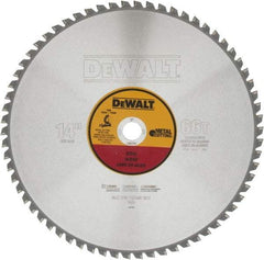 DeWALT - 14" Diam, 1" Arbor Hole Diam, 66 Tooth Wet & Dry Cut Saw Blade - Carbide-Tipped, Standard Round Arbor - A1 Tooling