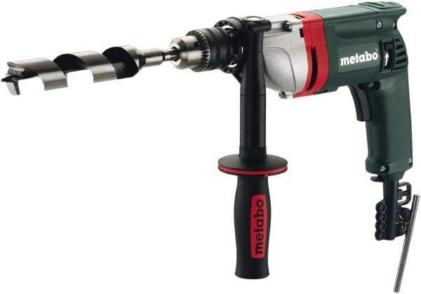 Metabo - 1/2" Keyed Chuck, 0 to 650 RPM, Pistol Grip Handle Electric Drill - 6.7 Amps, 120 Volts, Non-Reversible - A1 Tooling