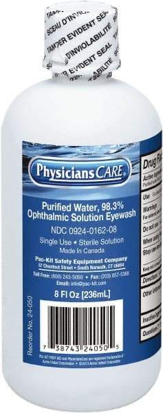 PRO-SAFE - 16 oz, Disposable Eyewash Single Refill Station - Approved by FDA - A1 Tooling