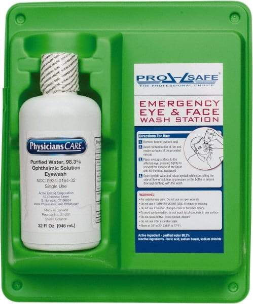 PRO-SAFE - 32 oz, Disposable Eyewash Single Station - Approved by FDA - A1 Tooling