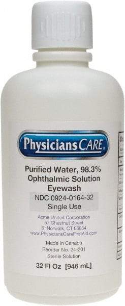 PRO-SAFE - 32 oz, Disposable Eyewash Single Refill Station - Approved by FDA - A1 Tooling