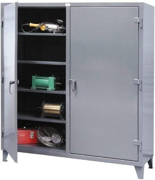 Strong Hold - 6 Shelf Locking Storage Cabinet - Steel, 72" Wide x 24" Deep x 66" High, Dark Gray - A1 Tooling