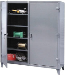 Strong Hold - 6 Shelf Locking Storage Cabinet - Steel, 60" Wide x 24" Deep x 66" High, Dark Gray - A1 Tooling