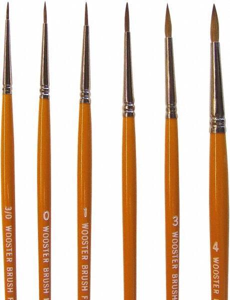 Wooster Brush - #3 Sable Artist's Paint Brush - 5/32" Wide, 1/2" Bristle Length, 5-45/64" Plastic Handle - A1 Tooling