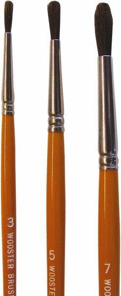 Wooster Brush - #5 Camel Hair Artist's Paint Brush - 3/16" Wide, 39/64" Bristle Length, 5-35/64" Plastic Handle - A1 Tooling