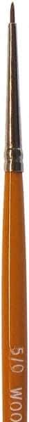 Wooster Brush - #5/0 Sable Artist's Paint Brush - 3/32" Wide, 3/16" Bristle Length, 5-21/32" Plastic Handle - A1 Tooling