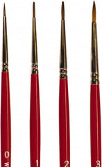 Wooster Brush - #3 Sable Artist's Paint Brush - 1/8" Wide, 7/16" Bristle Length, 5-11/16" Plastic Handle - A1 Tooling