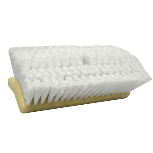 10″ Bi-Level Scrub Brush, Flagged White Polystyrene Fill - A1 Tooling