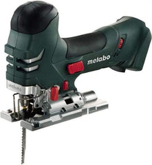 Metabo - 18 Volt, 3,000 SPM, 5-1/4" Stroke Length, Lithium-Ion Cordless Jigsaw - 45° Cutting Angle, Series M18 - A1 Tooling