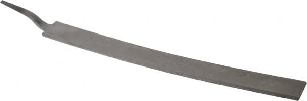 PFERD - 14" Long, Smooth Cut, Flat American-Pattern File - Single/Curved Cut, 0.38" Overall Thickness, Flexible, Tang - A1 Tooling