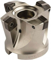 Seco - 7 Inserts, 6.2992" Cutter Diam, 0.0787" Max Depth of Cut, Indexable High-Feed Face Mill - 1.5748" Arbor Hole Diam, 0.6457" Keyway Width, 2.4803" High, SCE.. 1206.. Inserts - A1 Tooling