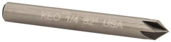 Keo - 1/4" Head Diam, 1/4" Shank Diam, 6 Flute 82° Solid Carbide Countersink - A1 Tooling