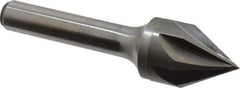 Keo - 3/4" Head Diam, 3/8" Shank Diam, 6 Flute 60° Solid Carbide Countersink - Bright Finish, 2-3/4" OAL, Single End - A1 Tooling