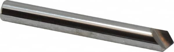 Keo - 1/4" Head Diam, 1/4" Shank Diam, 1 Flute 100° Solid Carbide Countersink - Bright Finish, 2" OAL, Single End - A1 Tooling