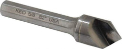 Keo - 5/8" Head Diam, 3/8" Shank Diam, 1 Flute 82° Solid Carbide Countersink - Bright Finish, 2-3/4" OAL, Single End - A1 Tooling