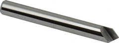 Keo - 1/4" Head Diam, 1/4" Shank Diam, 1 Flute 82° Solid Carbide Countersink - Bright Finish, 2" OAL, Single End - A1 Tooling