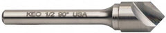 Keo - 1/2" Head Diam, 1/4" Shank Diam, 1 Flute 100° Solid Carbide Countersink - A1 Tooling