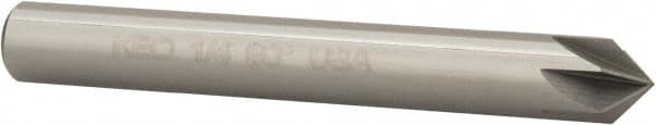 Keo - 1/4" Head Diam, 1/4" Shank Diam, 6 Flute 90° Solid Carbide Countersink - A1 Tooling