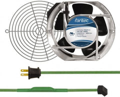 Made in USA - 115 Volts, AC, 240 CFM, Oval Tube Axial Fan Kit - 0.46 Amp Rating, Includes Fan, Fan Filter, 151mm High x 172mm Wide x 51mm Deep, Thermostatically Controlled Fan Cord - A1 Tooling