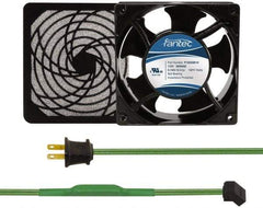 Made in USA - 115 Volts, AC, 103 CFM, Square Tube Axial Fan Kit - 0.26 Amp Rating, 120mm High x 120mm Wide x 38.5mm Deep, Includes Fan, Fan Filter, Thermostatically Controlled Fan Cord - A1 Tooling