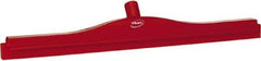 Vikan - 24" Rubber Blade Floor Squeegee - Double Edge, Red, Plastic Holder - A1 Tooling