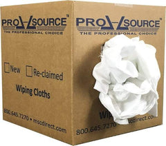 PRO-SOURCE - Cotton Reclaimed Rags - White, Sheeting, Lint Free, 5 Lbs. at 3 to 5 per Pound, Box - A1 Tooling