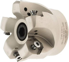 Iscar - 2.37" Cut Diam, 3/4" Arbor Hole, 0.18" Max Depth of Cut, 50° Lead Angle Indexable Chamfer & Angle Face Mills - 5 Inserts, Insert Style IQ845 SYHU 07.., Right Hand Cut, Through Coolant, Series DoveIQMill - A1 Tooling