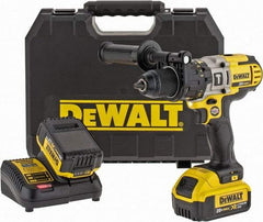 DeWALT - 20 Volt 1/2" Keyless Chuck Cordless Hammer Drill - 0 to 9,775, 0 to 22,950 & 0 to 34,000 BPM, 0 to 575, 0 to 1,350 & 0 to 2,000 RPM, Reversible, Mid-Handle - A1 Tooling