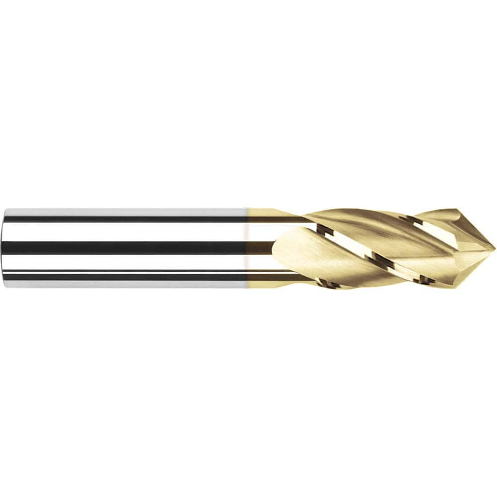 Harvey Tool - 5/16" Diam, 13/16" LOC, 4 Flute 90° Point Angle Solid Carbide Drill Mill